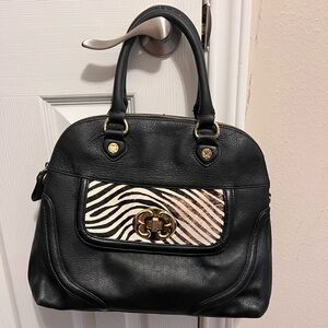 Emma Fox w/ Black & White Zebra Print detail Handbag